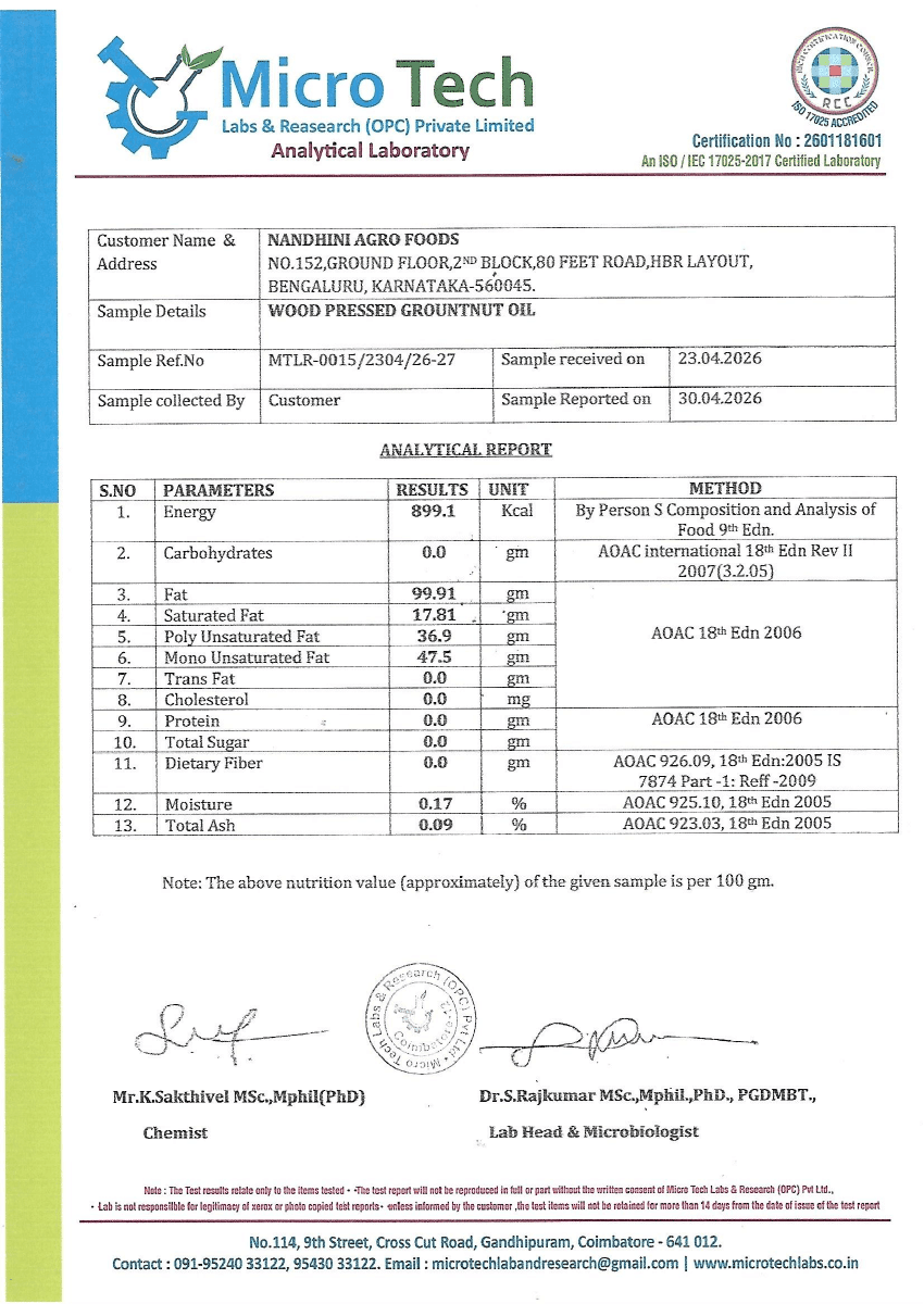 Oil laboratory test reports — 2026, page 1